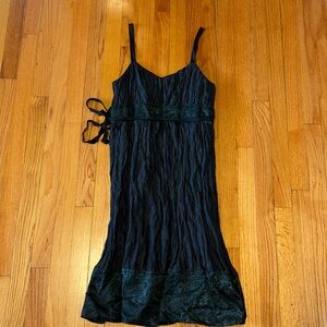 NWT Mimi Maternity Black Silk Blend Ruche Midi Dress Sm Metallic Party FREE SHIP